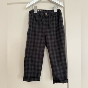 H&M Plaid Kids Bottoms in Black and Gray size 18m